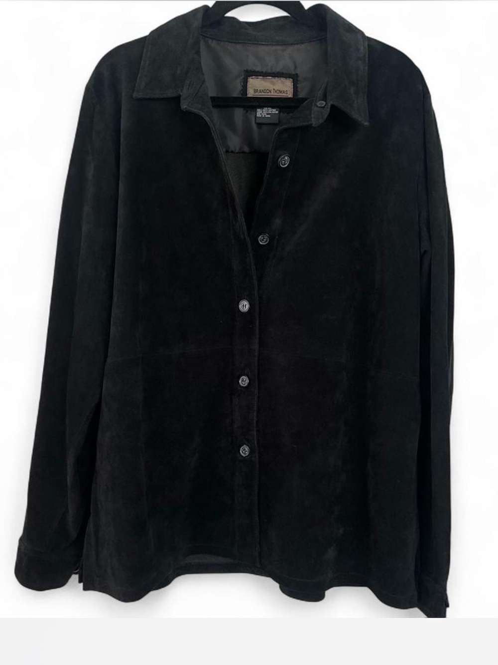 Brandon Thomas Suede Black Vintage Shirt Jacket XL